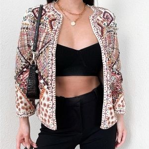 ZARA SEQUIN EMBELLISHED CARDIGAN JACKET